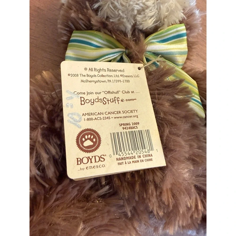 BOYDS SPECIAL‎ EDITION AMERICAN CANCER SOCIETY BROWN BEAR PLUSH-DAFFODIL DAYS